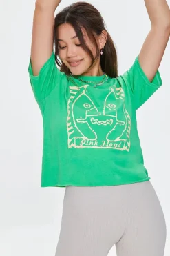 Cropped Pink Floyd Graphic Tee