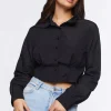 Cropped Poplin Shirt