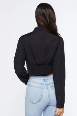 Cropped Poplin Shirt