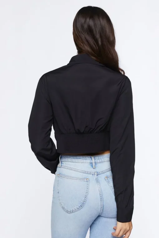 Cropped Poplin Shirt