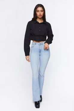 Cropped Poplin Shirt