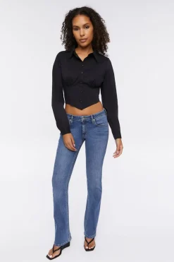 Cropped Poplin Shirt