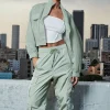 Cropped Raglan-Sleeve Windbreaker