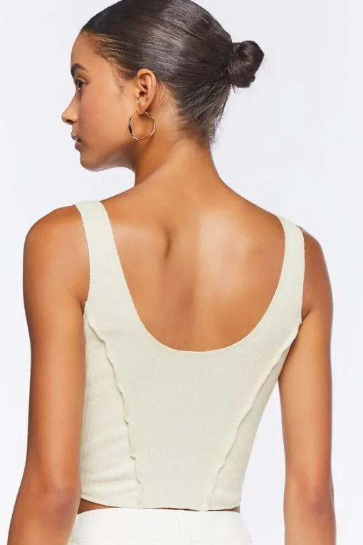 Cropped Rib-Knit Tank Top