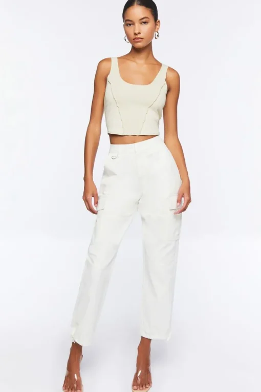 Cropped Rib-Knit Tank Top