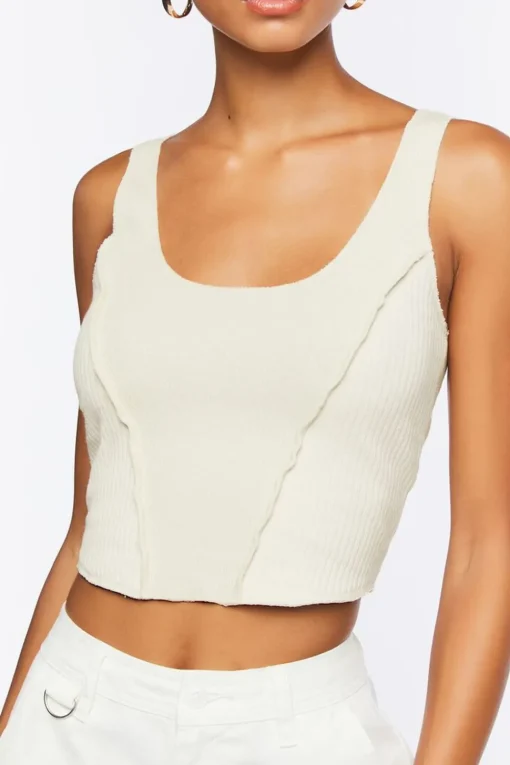 Cropped Rib-Knit Tank Top