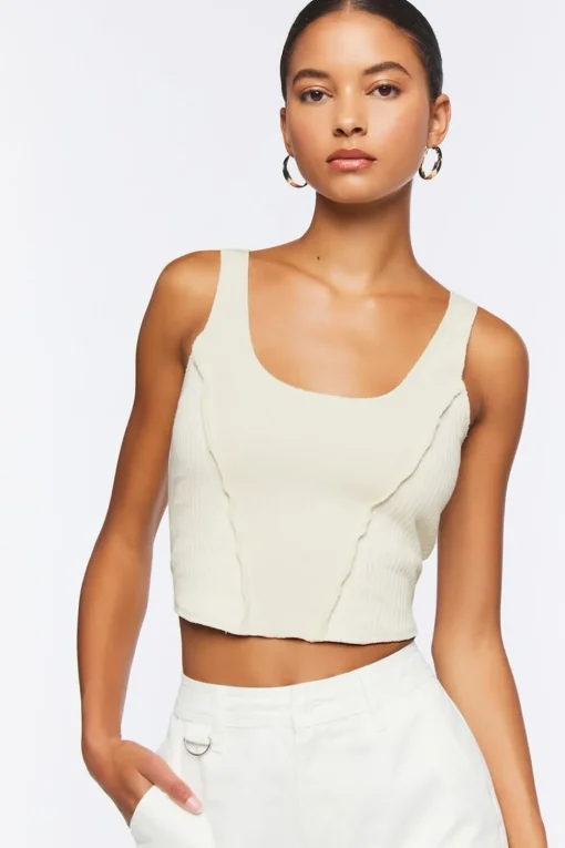 Cropped Rib-Knit Tank Top