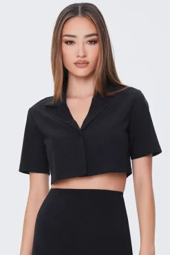 Cropped Shirt & Mini Skirt Set