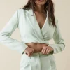 Cropped Surplice Blazer