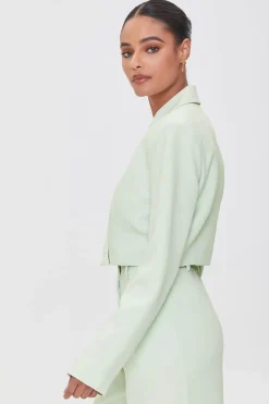 Cropped Surplice Blazer