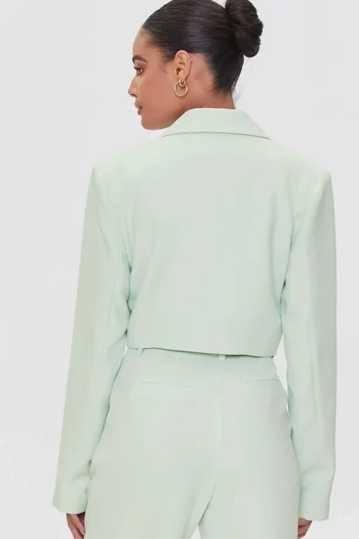 Cropped Surplice Blazer
