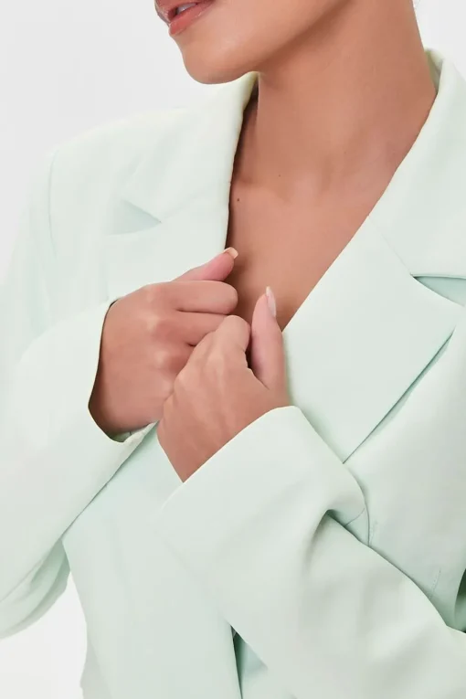 Cropped Surplice Blazer