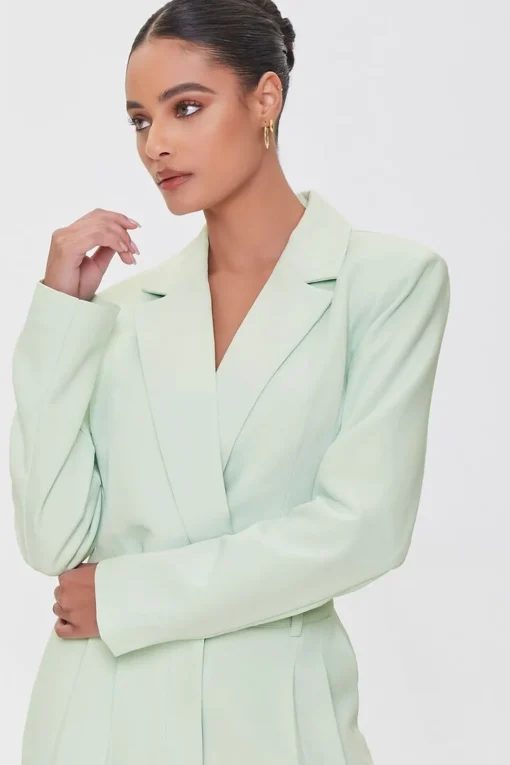 Cropped Surplice Blazer