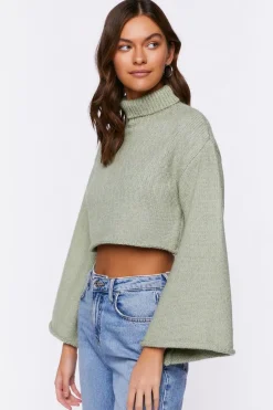Cropped Turtleneck Sweater