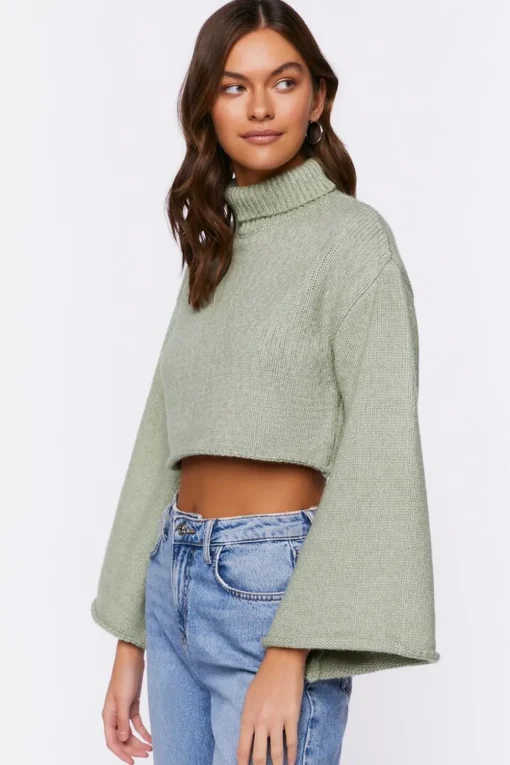 Cropped Turtleneck Sweater