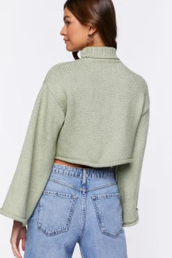 Cropped Turtleneck Sweater