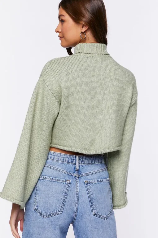 Cropped Turtleneck Sweater
