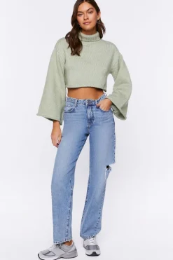 Cropped Turtleneck Sweater