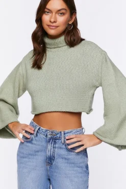 Cropped Turtleneck Sweater