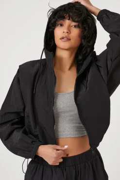 Cropped Windbreaker Jacket
