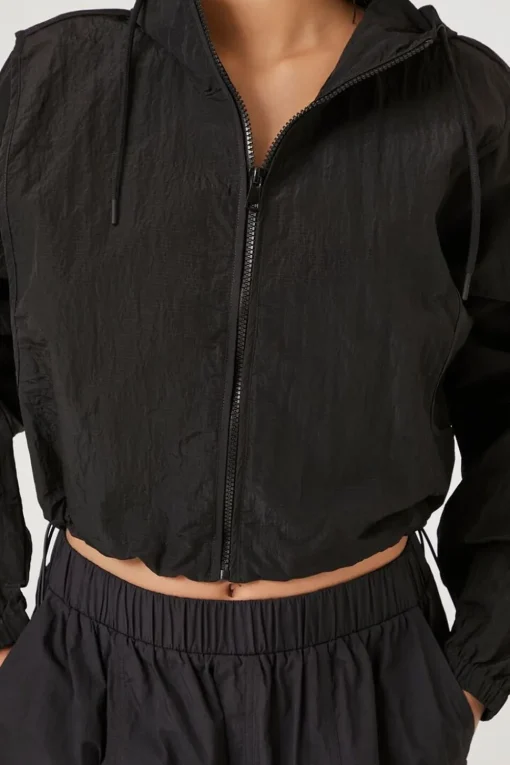 Cropped Windbreaker Jacket