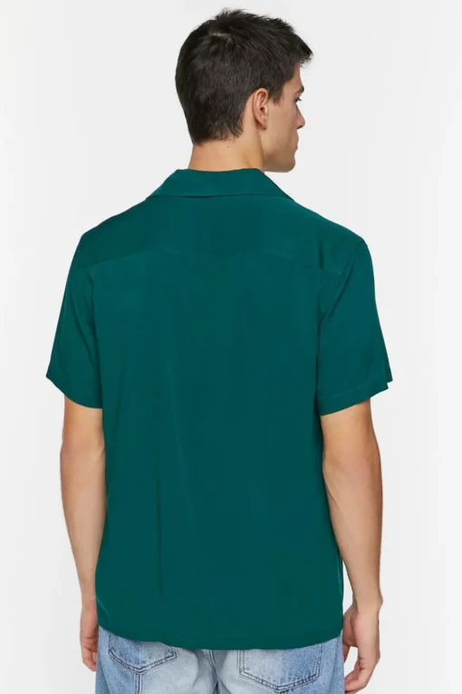 Cuban Collar Short-Sleeve Shirt