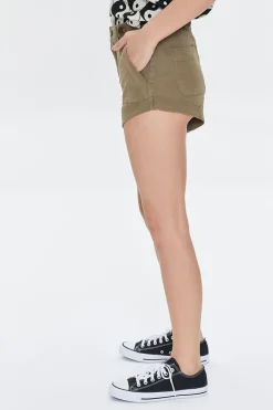 Cuffed Twill Shorts