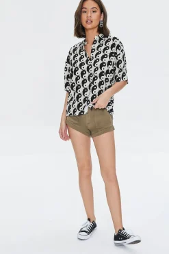 Cuffed Twill Shorts