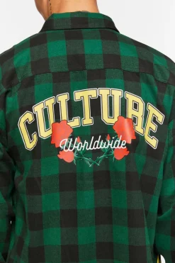 Culture Graphic Plaid Shirt