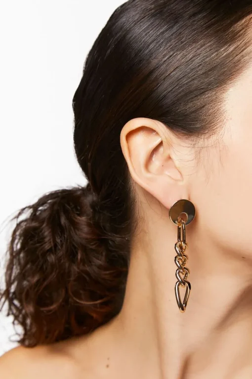 Curb Chain Drop Earrings