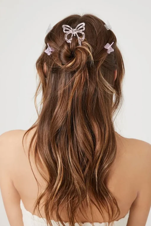 Cutout Butterfly Hair Clip Set