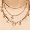 Cutout Butterfly Layered Necklace