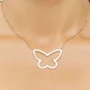 Cutout Butterfly Pendant Necklace