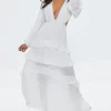 Cutout Chiffon Maxi Dress