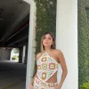 Cutout Crochet Mini Dress
