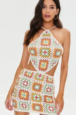 Cutout Crochet Mini Dress