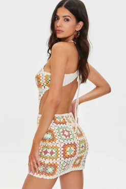 Cutout Crochet Mini Dress