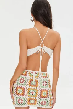 Cutout Crochet Mini Dress