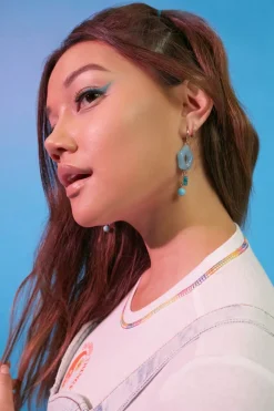 Cutout Floral Drop Earrings