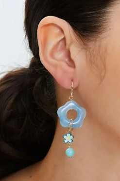Cutout Floral Drop Earrings