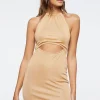 Cutout Halter Mini Dress