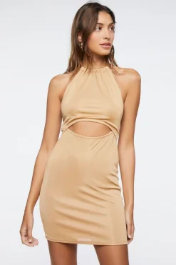 Cutout Halter Mini Dress