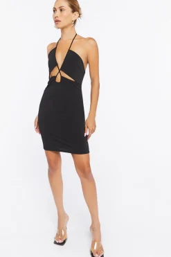 Cutout Halter Mini Dress