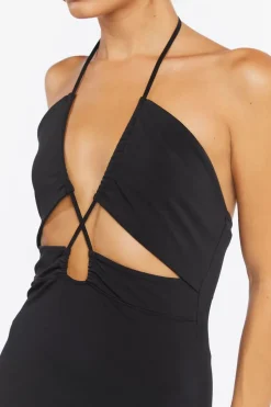 Cutout Halter Mini Dress