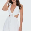 Cutout Lace-Up Mini Dress
