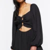 Cutout Lace-Up Mini Dress