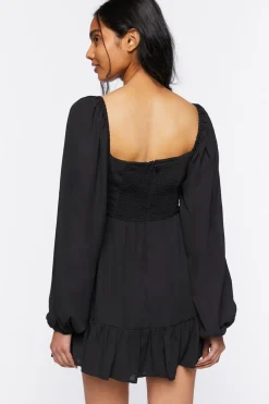 Cutout Lace-Up Mini Dress