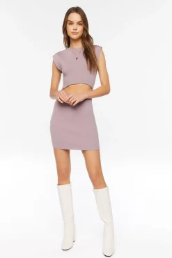 Cutout Mini Sweater Dress
