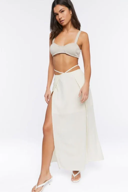 Cutout M-Slit Maxi Skirt