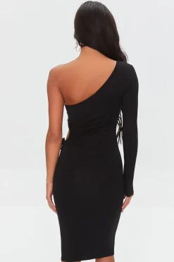 Cutout One-Shoulder Bodycon Dress